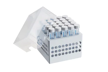 艾本德儲存盒 5 × 5, 可放置 25  個試管，15  mL，2  件，高 127  mm，5  英寸，聚丙烯材料，可耐受最低 -86  °C，可高溫高壓滅菌，帶蓋子并具有數(shù)字字母標(biāo)識