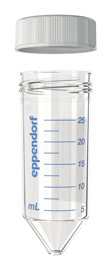 艾本德Eppendorf Conical Tubes 25 mL 帶螺旋蓋, 25 mL, 啟動(dòng)套裝，4  個(gè)單離心管架，6  個(gè)轉(zhuǎn)子適配器，轉(zhuǎn)子孔可容納 50  mL 錐形管, PCR 潔凈級(jí), 無